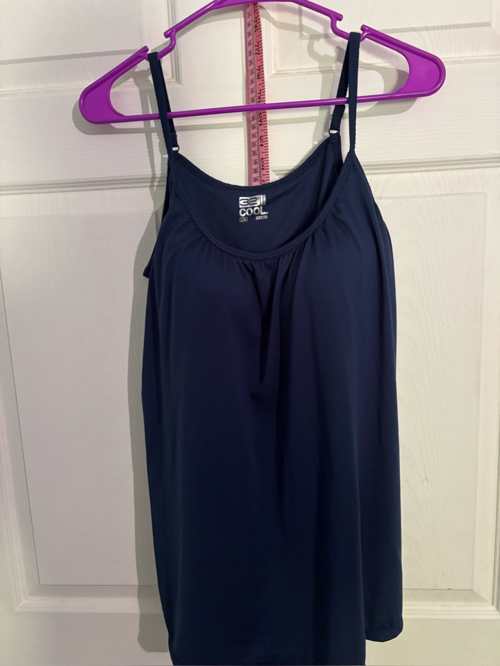 32 Degrees Navy Tank Top w/built in bra